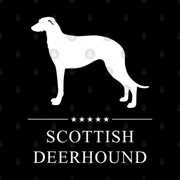 Scottish Deerhound Dog White Silhouette by millersye