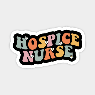 Hospice Nurse Week Retro Groovy Appreciation Day For Women Work Magnet