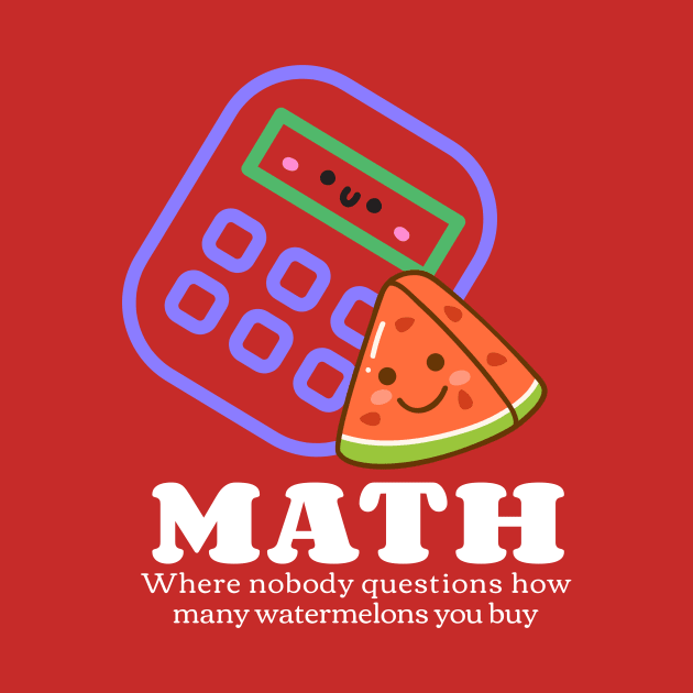 Math Watermelon Calculator Joke by DC Bell Design