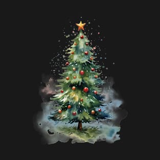 Watercolor Christmas Tree T-Shirt