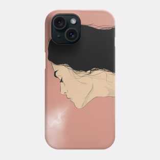 Pink smoke girl Phone Case