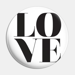 Love Typography Pin