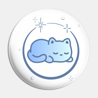 Cute Cat Kitten Kitty in Space Galaxy Pin