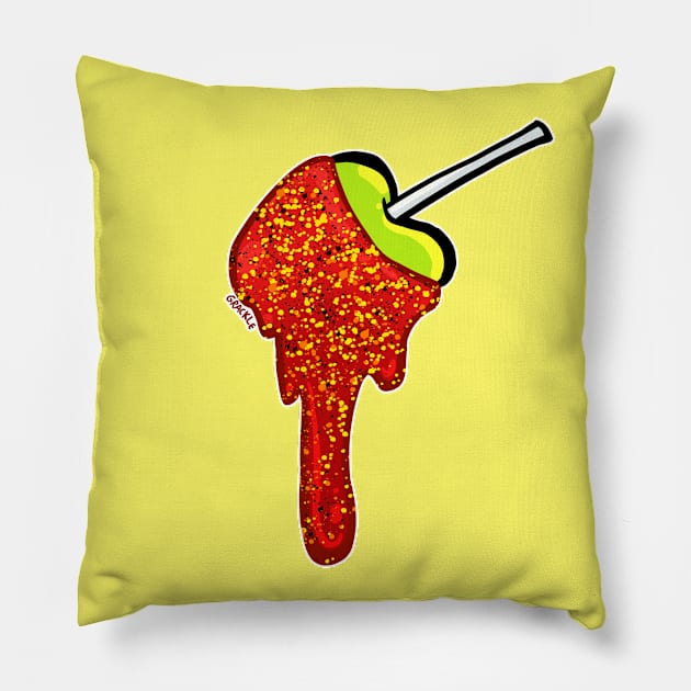 Candied Apple Pillow by Jan Grackle