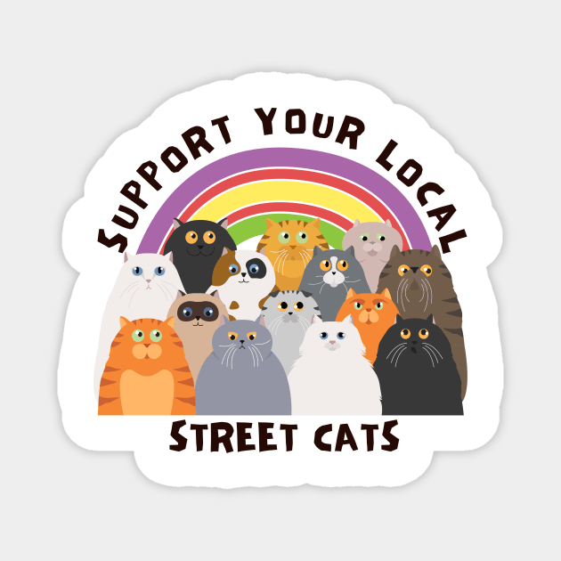 Street Cats Magnet by Sruthi