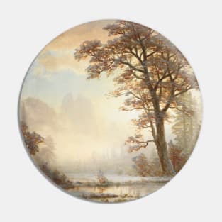 Valley of the Yosemite - First Snowfall of the Year by Albert Bierstadt Pin