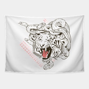 Medusa tiger Tapestry