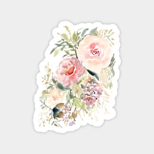 Botanical dainty watercolor floral bouquets Magnet