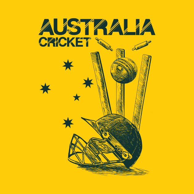 Australia Cricket Bat and Ball Game Memorabilia by CGD