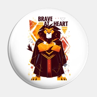 Brave at Heart - Wizard Lion - Fantasy Pin