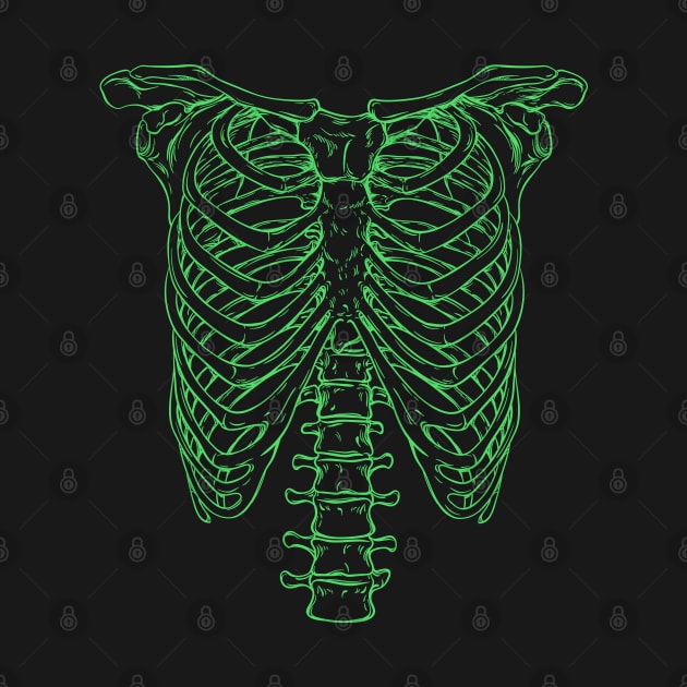 Green Skeleton Rib Cage - Spinal Tap by tvshirts