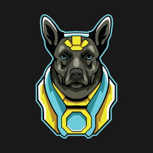 cyborg dog illustration T-Shirt