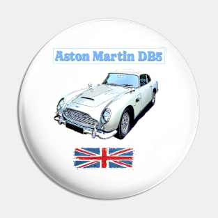 The DB5 Classic with union jack flag Pin