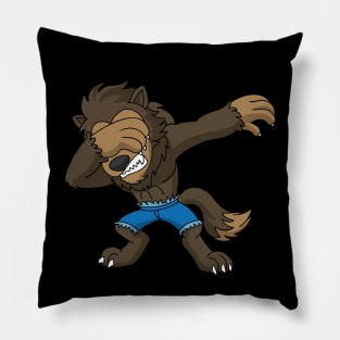 Halloween Dabbing Werewolf Pillow