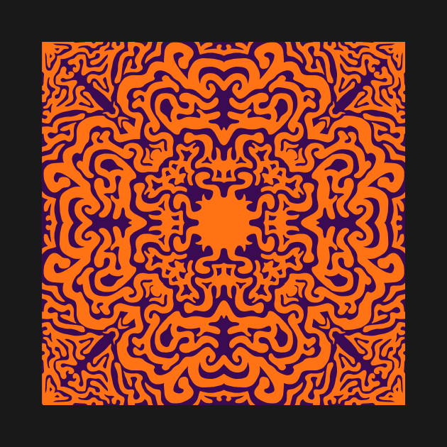 Orange and Purple Pattern by Minervalus-Art