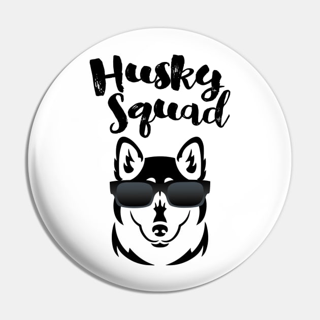 Husky Squad Cool Siberian Husky Dog Pin by ScottsRed