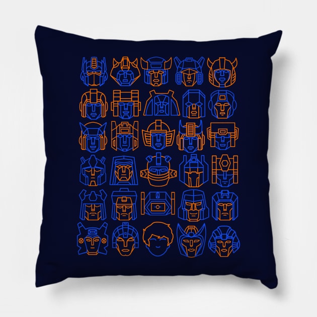 Robotic Minimalism Pillow by Punksthetic