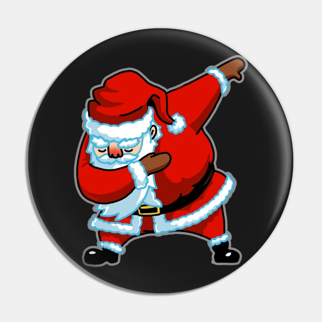 Dabbing Santa Christmas Tshirt Gift Dab Santa Claus T-Shirt Pin by vo_maria