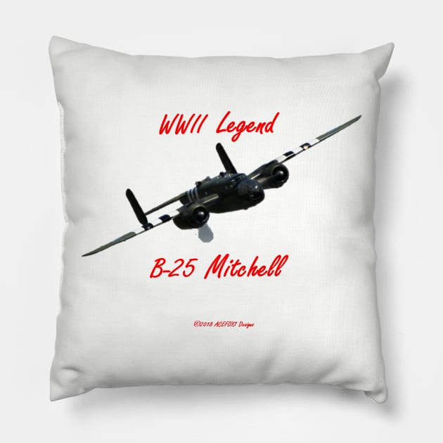 B-25 Legend Pillow by acefox1