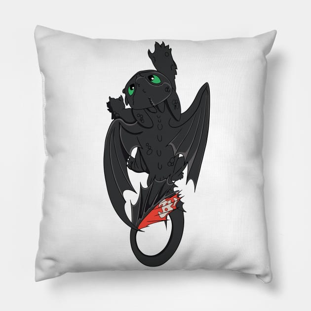 Toothless fanart, httyd dragon crawl, how to train your dragon, toothless Pillow by PrimeStore