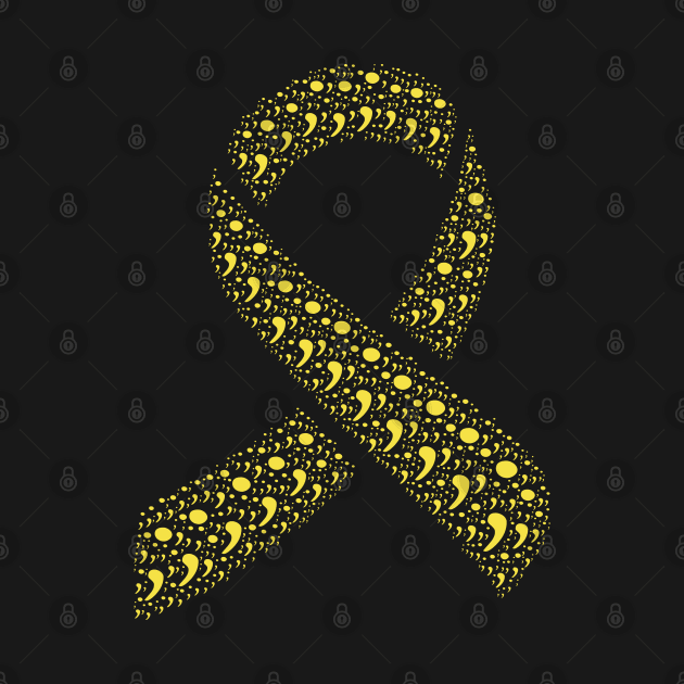 Semicolon Suicide Prevention Ribbon by shirtonaut