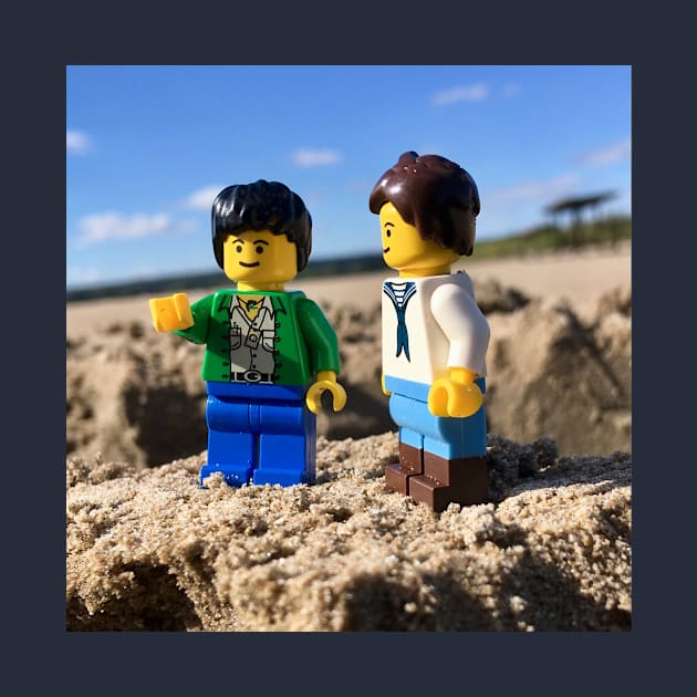 Two Minifigures at the Beach in the Sand by DIYitCREATEit