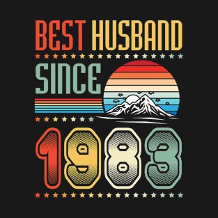 Best Husband Since 1983 Happy Wedding Married Anniversary 37 Years T-Shirt