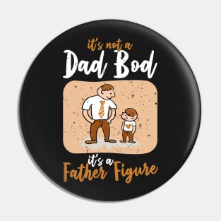 Dad Bod | White And Brown Text Funny Dad Pin