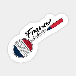 France Flag of Badminton Racquet Racket Sports (France) Flag Magnet