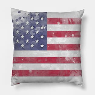 United States watercolor flag Pillow