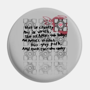 Companion Cube graffiti Pin