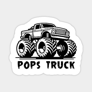 Pops Grandpa Design - Pops Truck Magnet