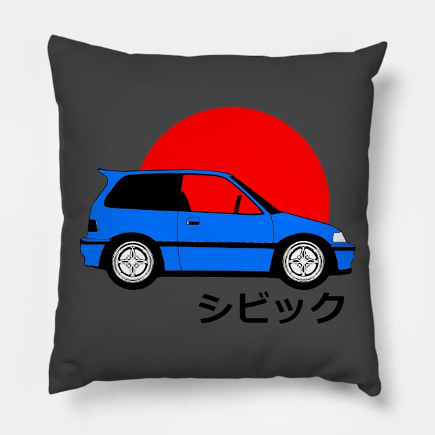 Civic EF Pillow by nipponmachine