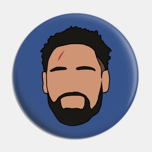 Klay Thompson Scar Game Face Art Pin