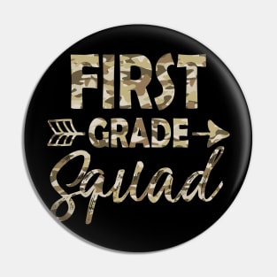 First Grade Camo Teacher Welcome Back To School Pin