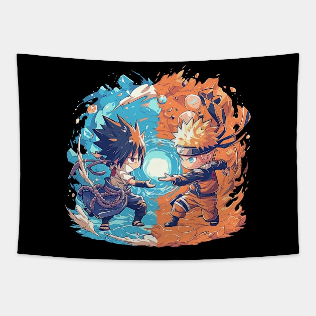 naruto v sasuke Tapestry by StevenBag