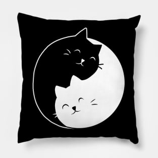 Yin Yang Cats Pillow