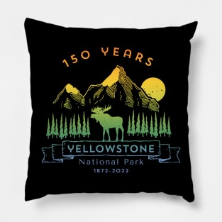 Yellowstone National Park 150 year Commemorative Anniversary Pillow