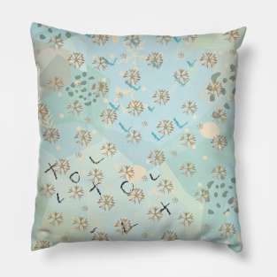 Golden Snowflake Pillow