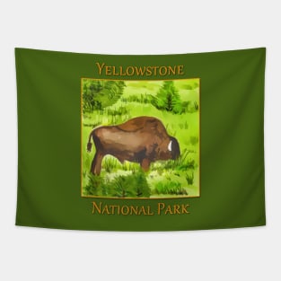 Bison in Yellowstone National Park Tapestry