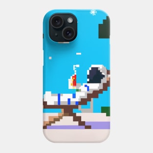 Astronaut in Tropical Resort Phone Case