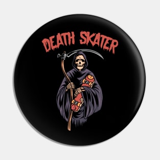 Death Skater Skate Or Die Scary Halloween Pin