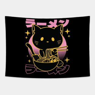 Vaporwave Ramen Cat Tapestry