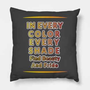 Celebrating Diversity: Embrace Unity in Colorful Typography for Pride Month Pillow