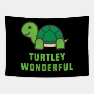 Funny Turtle Puns - Turtlely Wonderful Tapestry