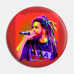 J. Cole//Pop Art Style Pin