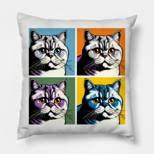 British Shorthair Pop Art- Cat Lovers Pillow