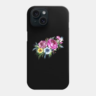 Decorative Colorful Hand Drawn Flowers Phone Case