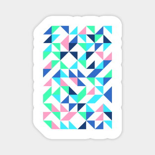 Creative Geometric Colourful Triangle Pattern #19 Magnet