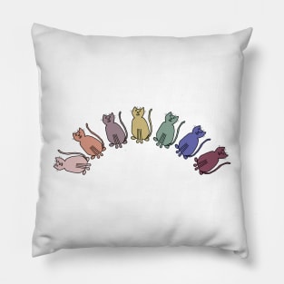 Balanced Cats Rainbow Animals Pillow